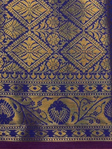 Bluish violet banarasi silk saree- GAL12A