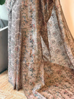 Chicku Shade Pink mul chanderi saree- PBR26H