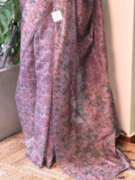 Deep Onion Pink mul chanderi saree- PBR26G