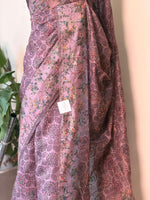 Deep Onion Pink mul chanderi saree- PBR26G