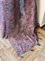 Deep Onion Pink mul chanderi saree- PBR26G