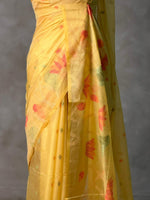 Yellow Jamdani Silk cotton saree- PBR4H2