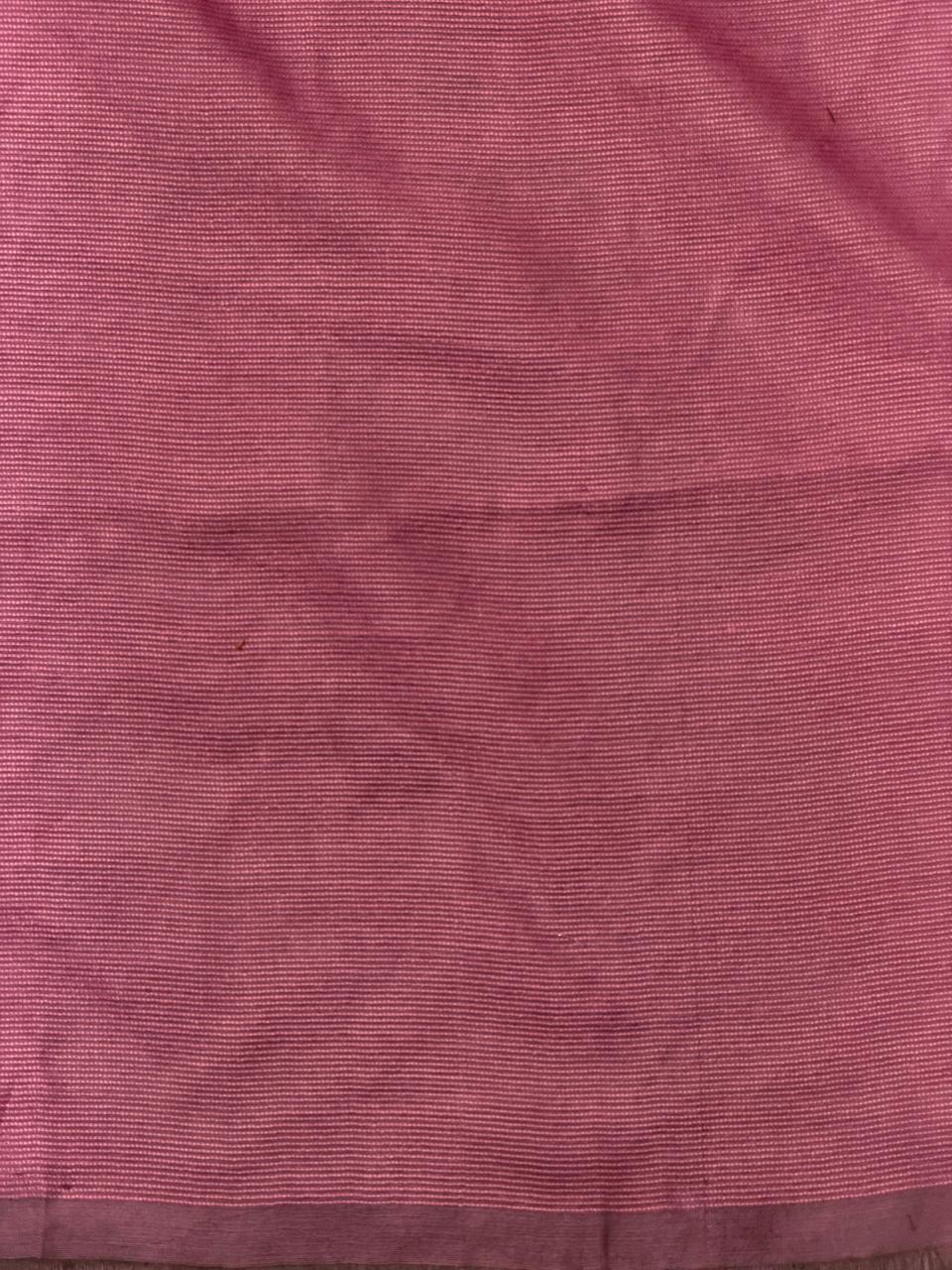 Onion Pink Jamdani Silk cotton saree- PBR4N5