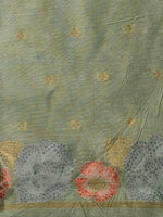 Green Jamdani Silk cotton saree- PBR4H3