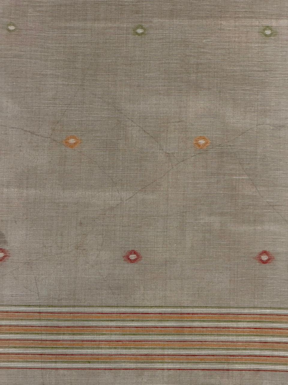 Nude shade Jamdani Silk cotton saree- PBR27D