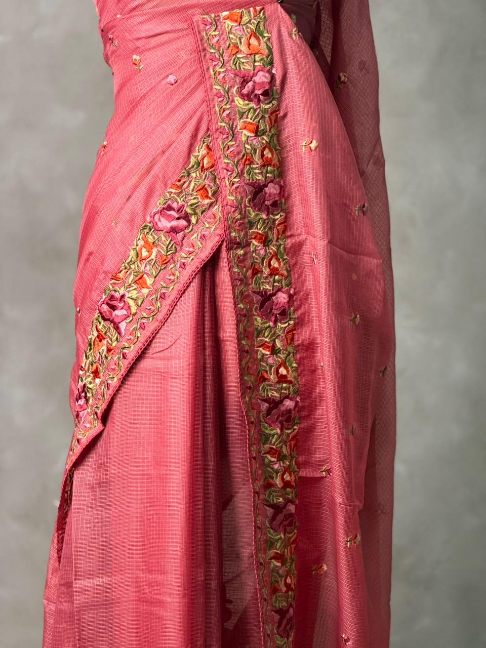 Onion Pink Soft kotta saree- PBR29C