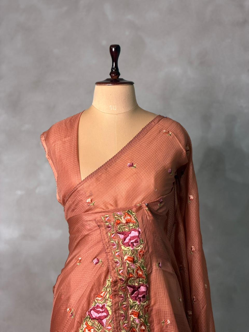 Biscuit colour Soft kotta saree- PBR29D