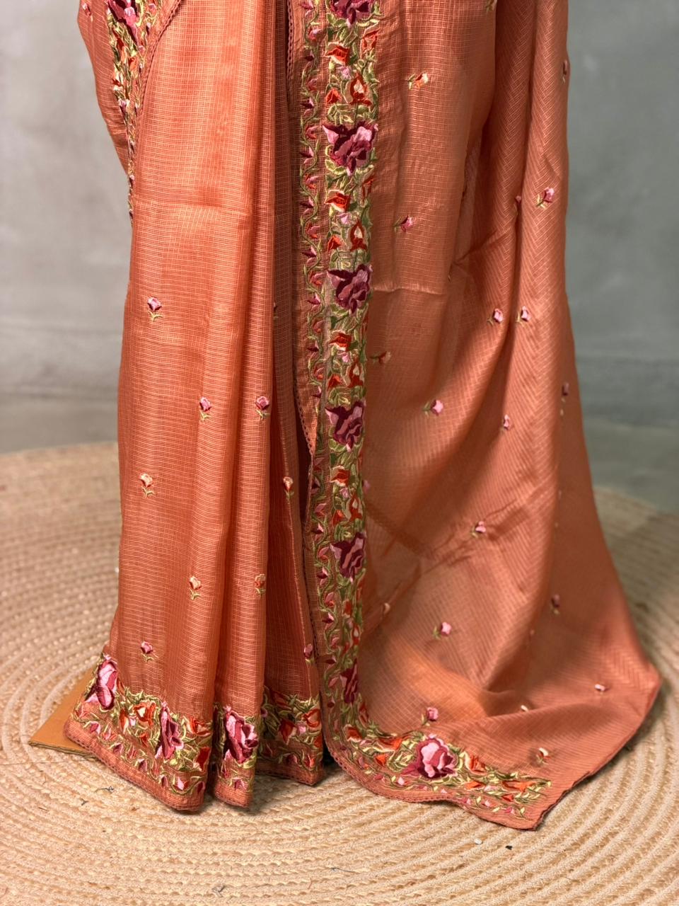 Biscuit colour Soft kotta saree- PBR29D