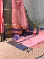 Pink and violet semi silk saree - PIH88
