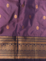 Pink and violet semi silk saree - PIH88