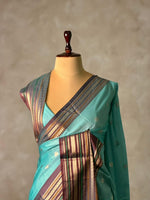 Blue semi silk saree - PIH88A