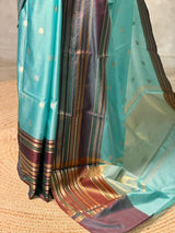 Blue semi silk saree - PIH88A