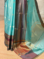 Blue semi silk saree - PIH88A