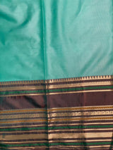 Aqua Blue semi silk saree - PIH88B