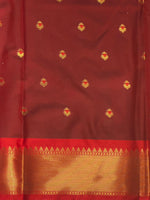 Green and Red semi silk saree - PIH88C