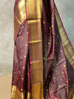 Brown semi silk saree - RUK44AA