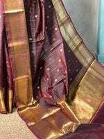 Brown semi silk saree - RUK44AA