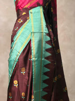 Brown semi silk saree - PIH88G