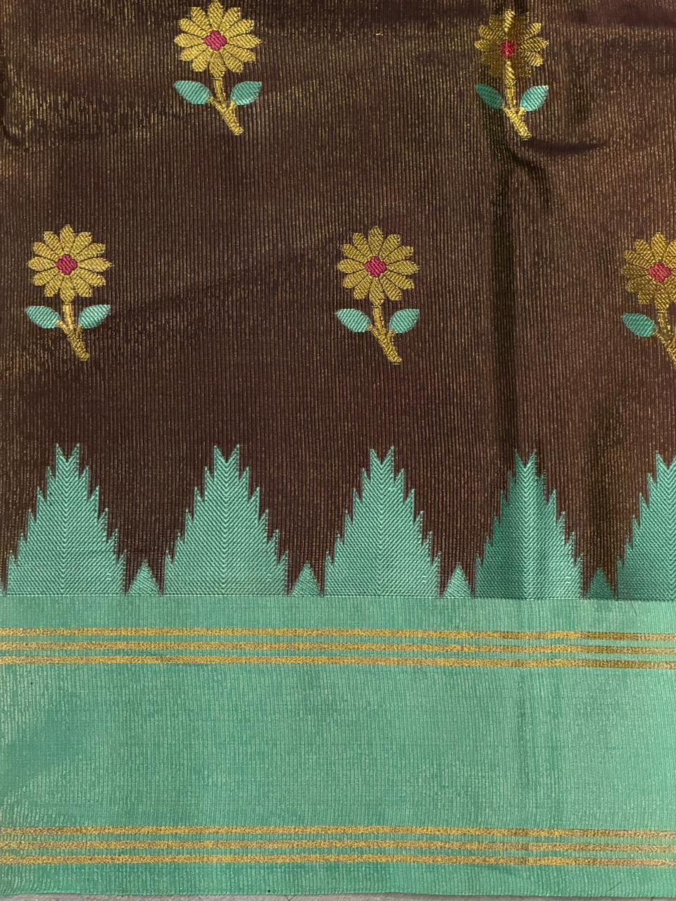 Brown semi silk saree - PIH88G