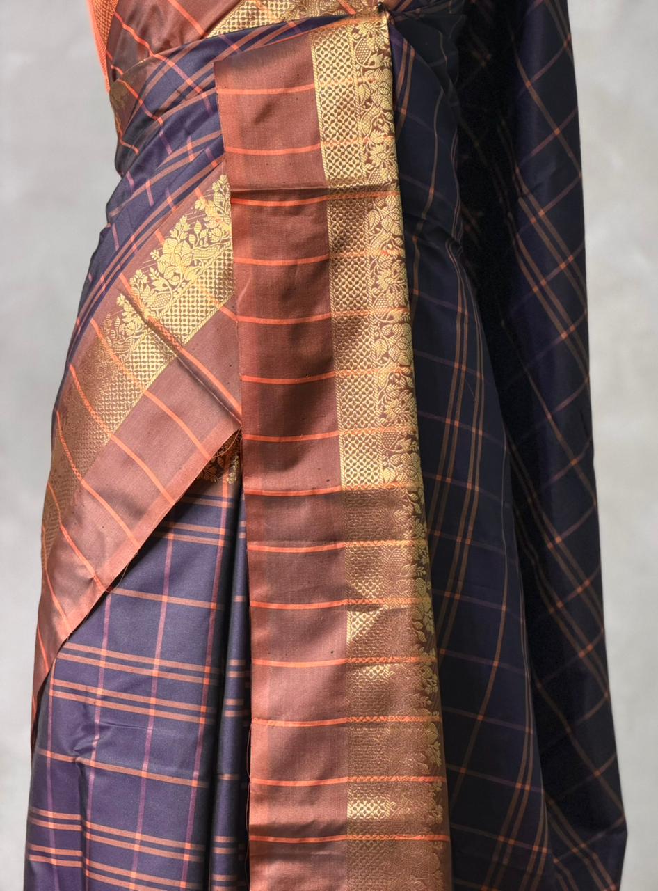 Deep Purple semi silk saree - PIH88F