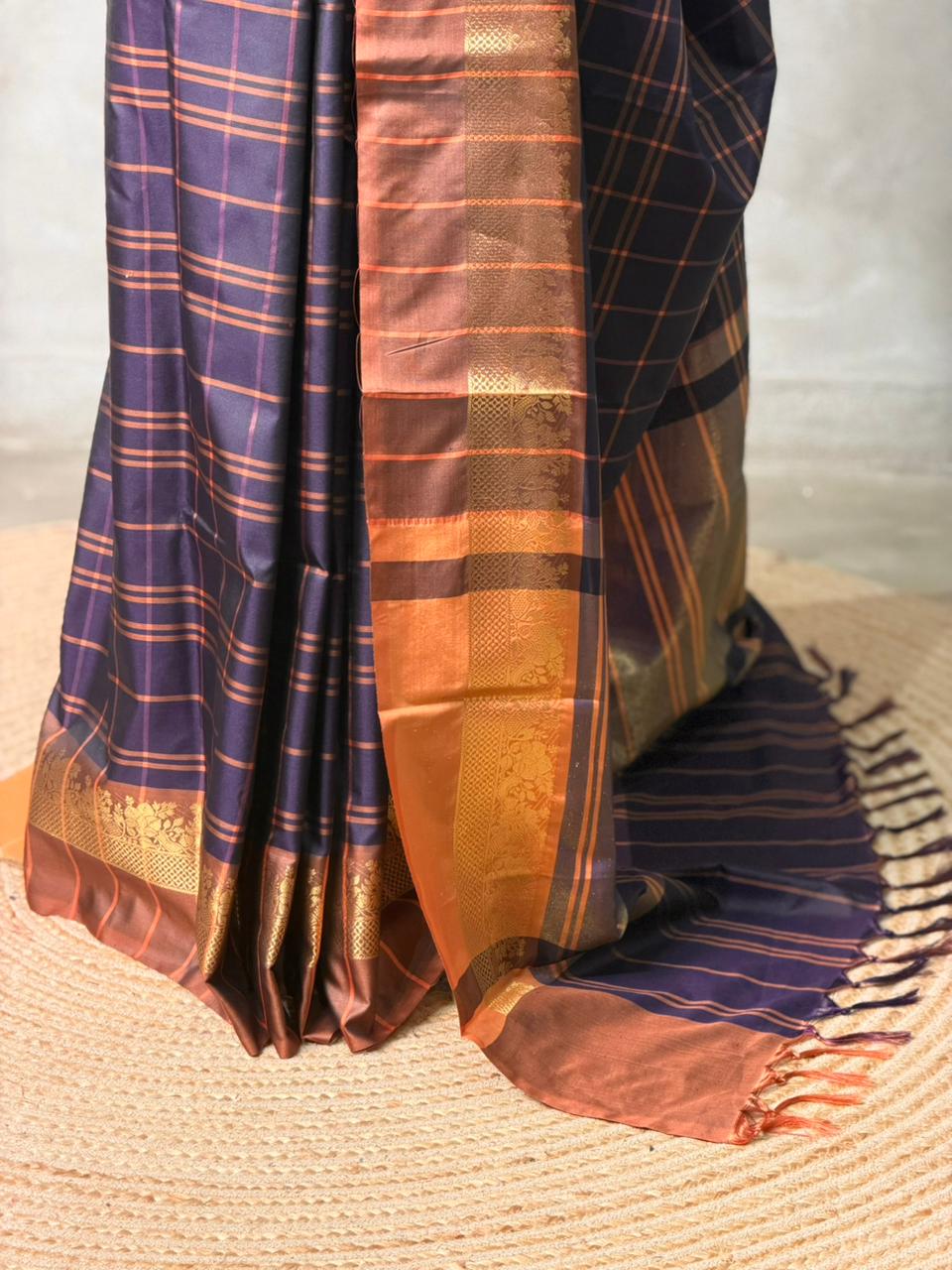 Deep Purple semi silk saree - PIH88F