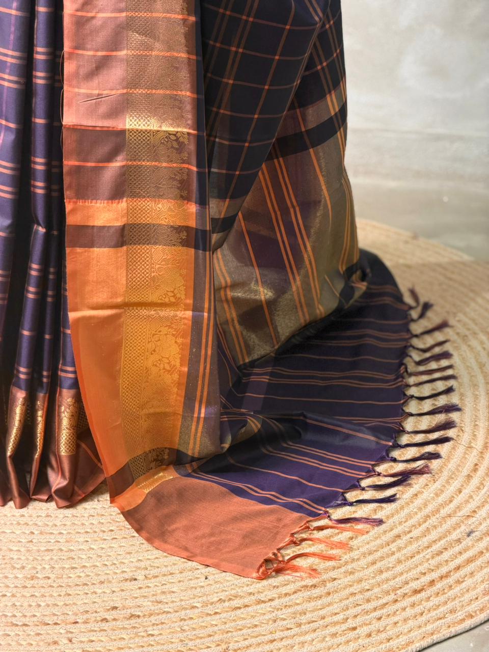 Deep Purple semi silk saree - PIH88F