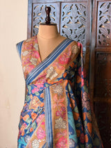 Blue Soft silk saree- PBR30A