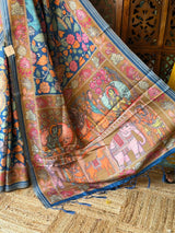 Blue Soft silk saree- PBR30A