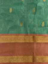 Aqua blue and peach semi silk saree - PIH88I