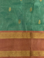 Aqua blue and peach semi silk saree - PIH88I