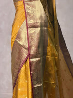 Mustard yellow semi silk saree - PIH88N