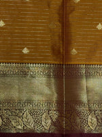 Mustard yellow semi silk saree - PIH88N