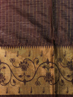 Gold and Maroon semi silk saree - PIH88P