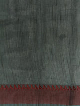 Greyish blue semi tusser saree- PBR32