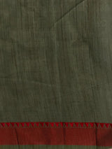 Green semi tusser saree- PBR32A