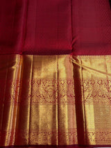 Pastal blue and maroon Pure Kanchipuram Silk saree - PPURE74
