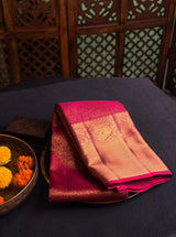 Magenta Pure 2g zari Kanchipuram Silk saree - PPURE75