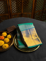 Peacock blue Pure 2g Kanchipuram Silk saree - PPURE84