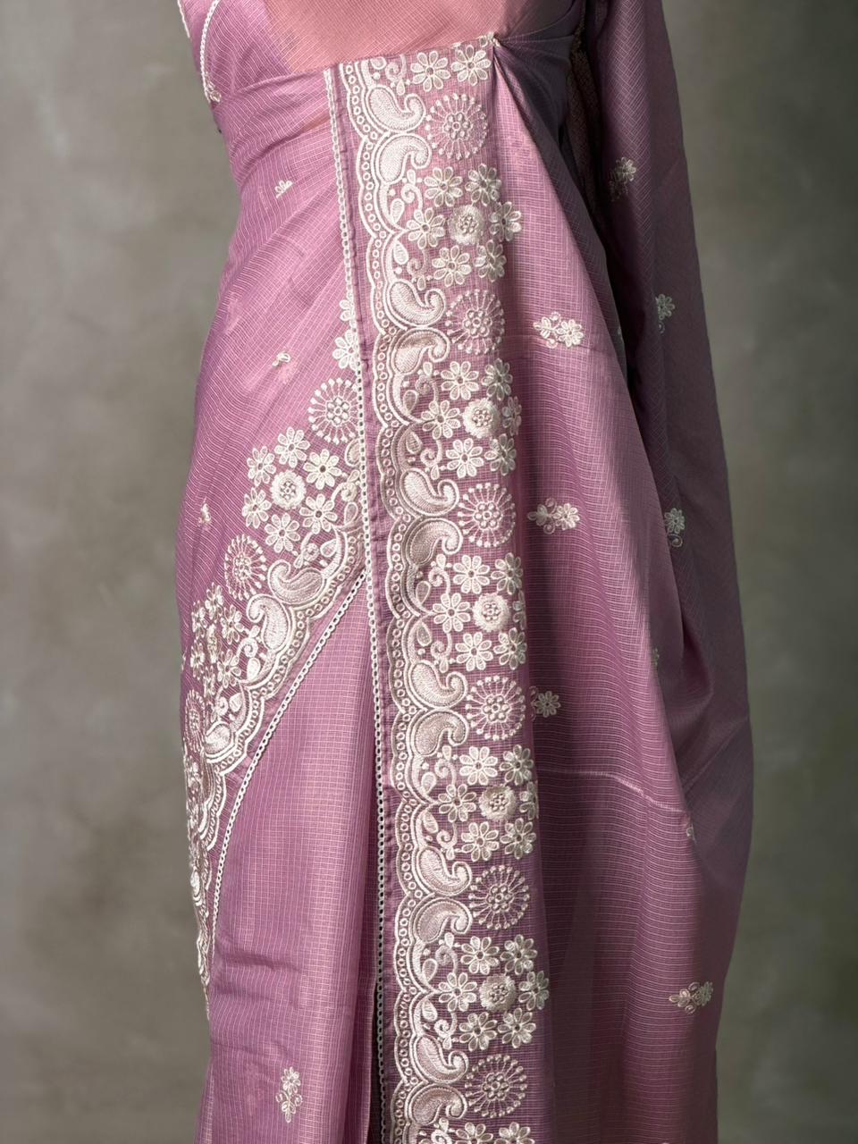 Lavender soft Kotta saree- PBR33G