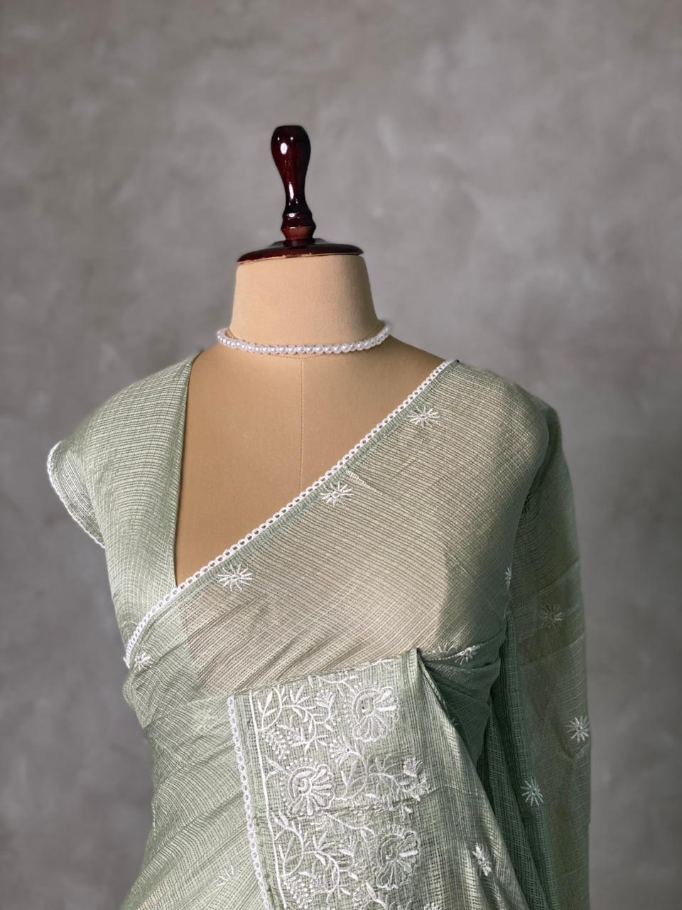Pastal green soft Kotta saree- PBR33J
