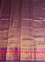 Deep purple semi Kanchipuram saree- PBRIDE48C