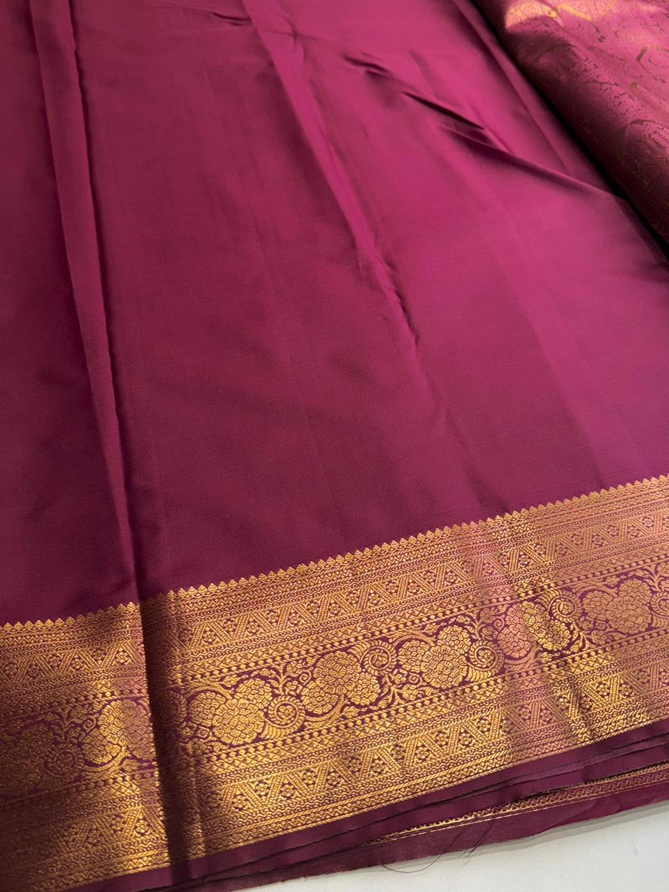 Purple semi Kanchipuram saree- PBRIDE48I