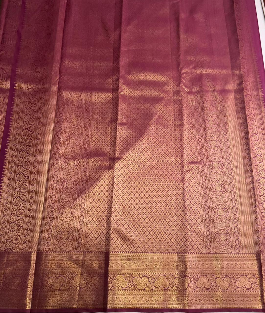 Purple semi Kanchipuram saree- PBRIDE48I