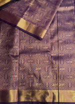 Purple semi Kanchipuram saree- PBRIDE48J