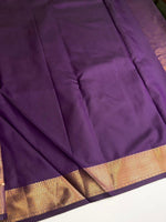 Purple semi Kanchipuram saree- PBRIDE48J