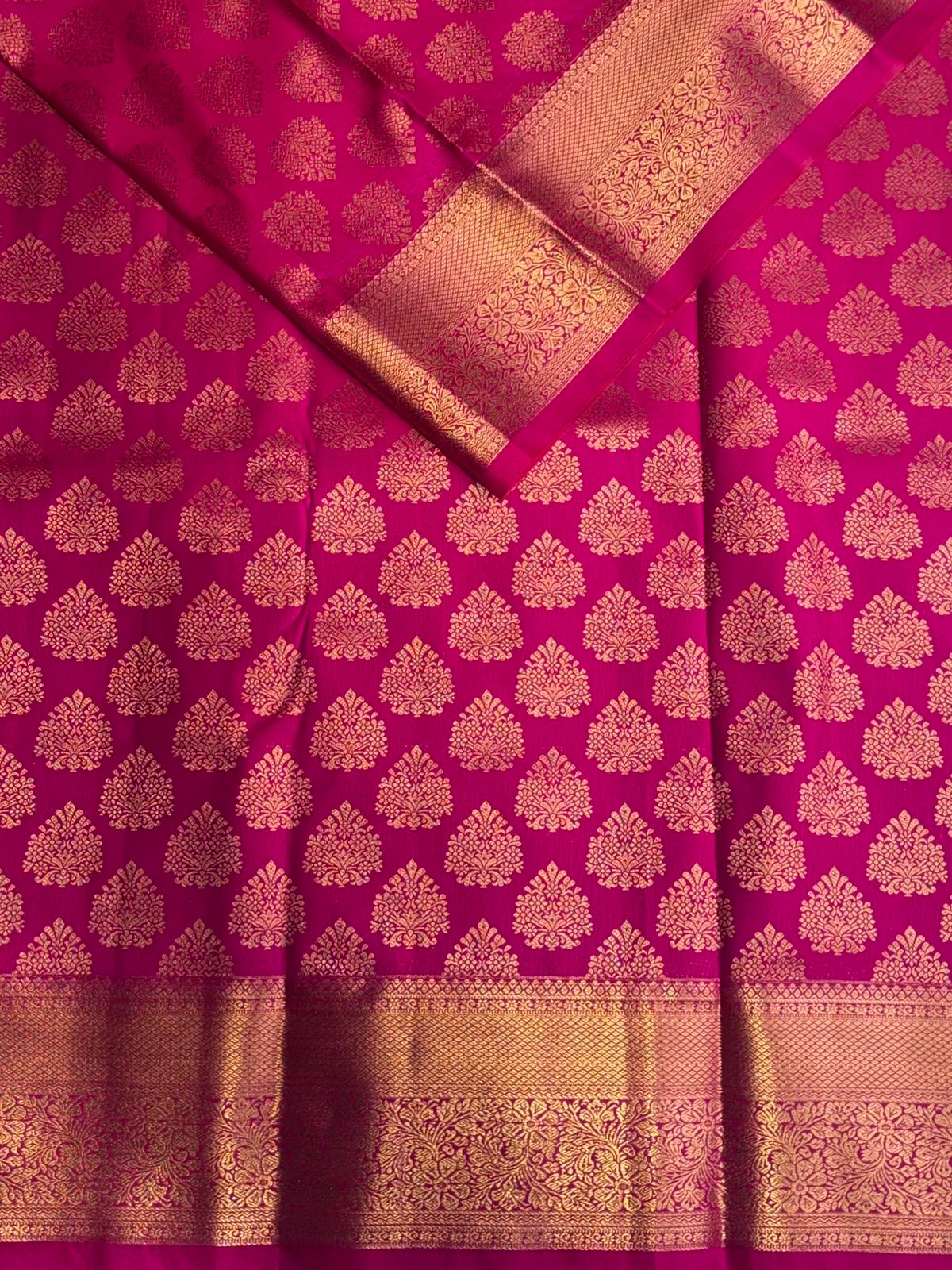 Rani Pink semi Kanchipuram saree- PBRIDE48L