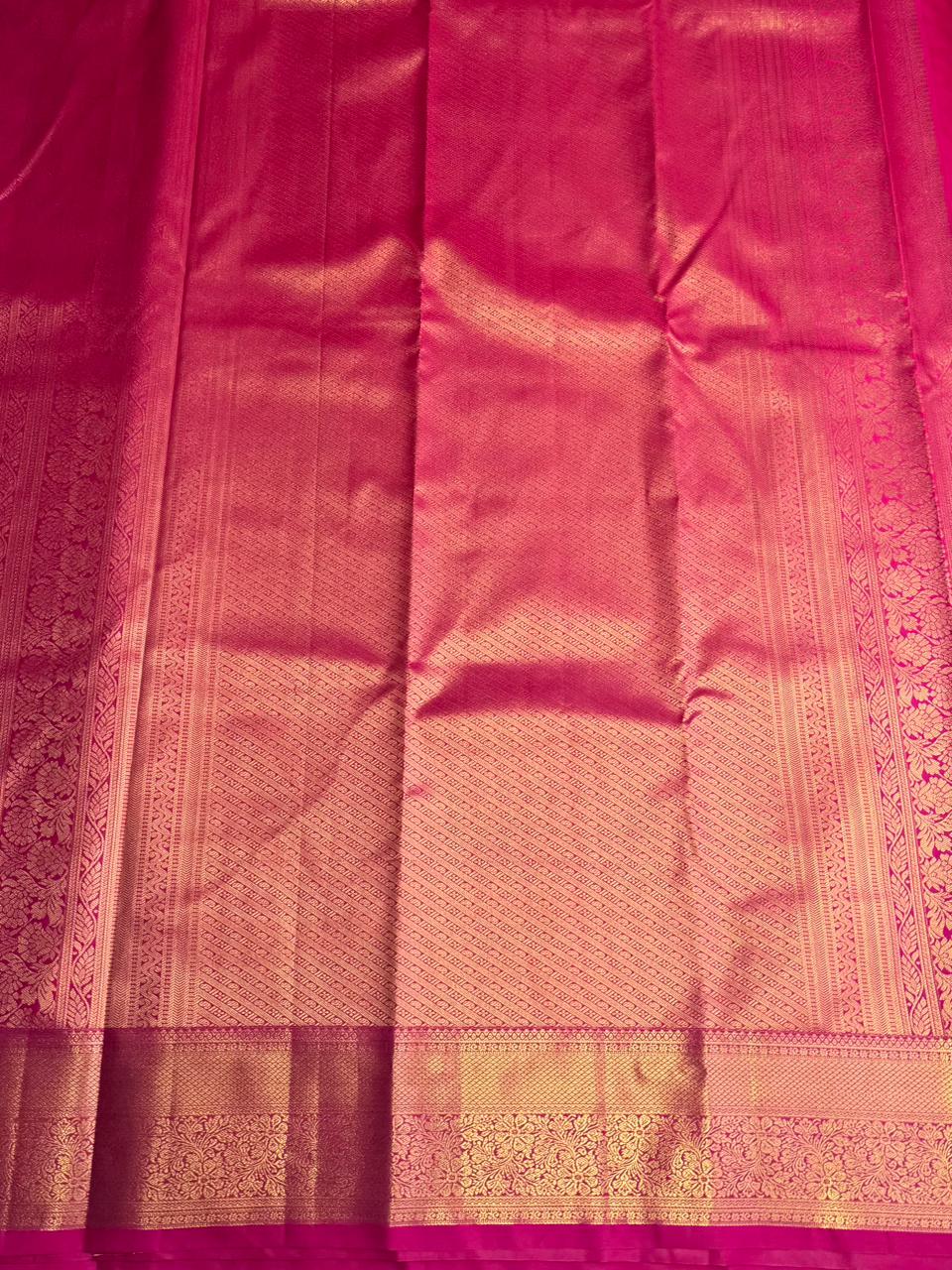 Rani Pink semi Kanchipuram saree- PBRIDE48L