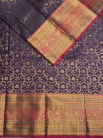Navy Blue semi Kanchipuram saree- PBRIDE48M