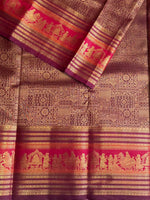 Brown semi Kanchipuram saree- PBRIDE48O