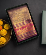 Purple semi Kanchipuram saree- PBRIDE48P